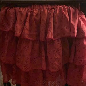 Mossimo Supply Co Red Tiered Bubble Skirt